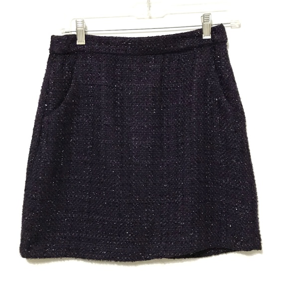 Cynthia Rowley Dresses & Skirts - Cynthia Rowley Dark Purple & Metallic Black Skirt